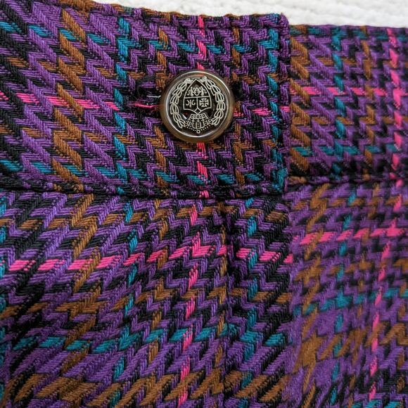 VINTAGE SAG HARBOR Purple Plaid Mid-length Skirt Size 10 - Picture 9 of 12